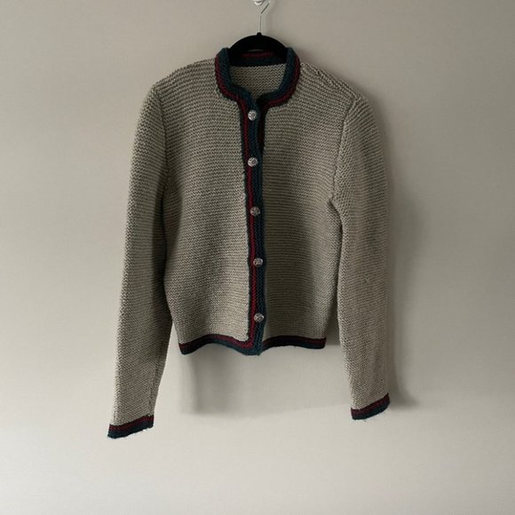 𝅺Vintage Handmade Knit Cardigan Sweater - Picture 1 of 5